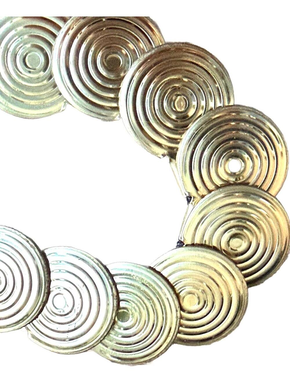 Vintage 80s/90s Gold Disc Stretch Belt Mod Disco 30"-36" - Picture 4 of 7
